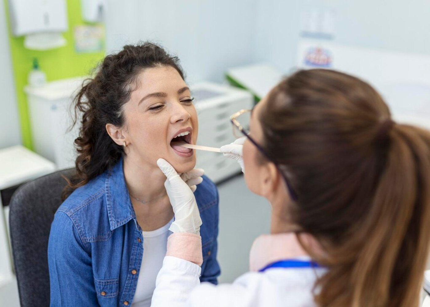 An oral cancer screening exam